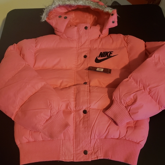 nike bubble coat pink